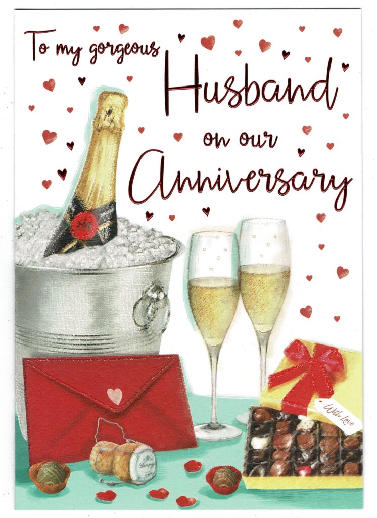 Husband Wedding Anniversary Card #39 To My Gorgeous Husband On Our