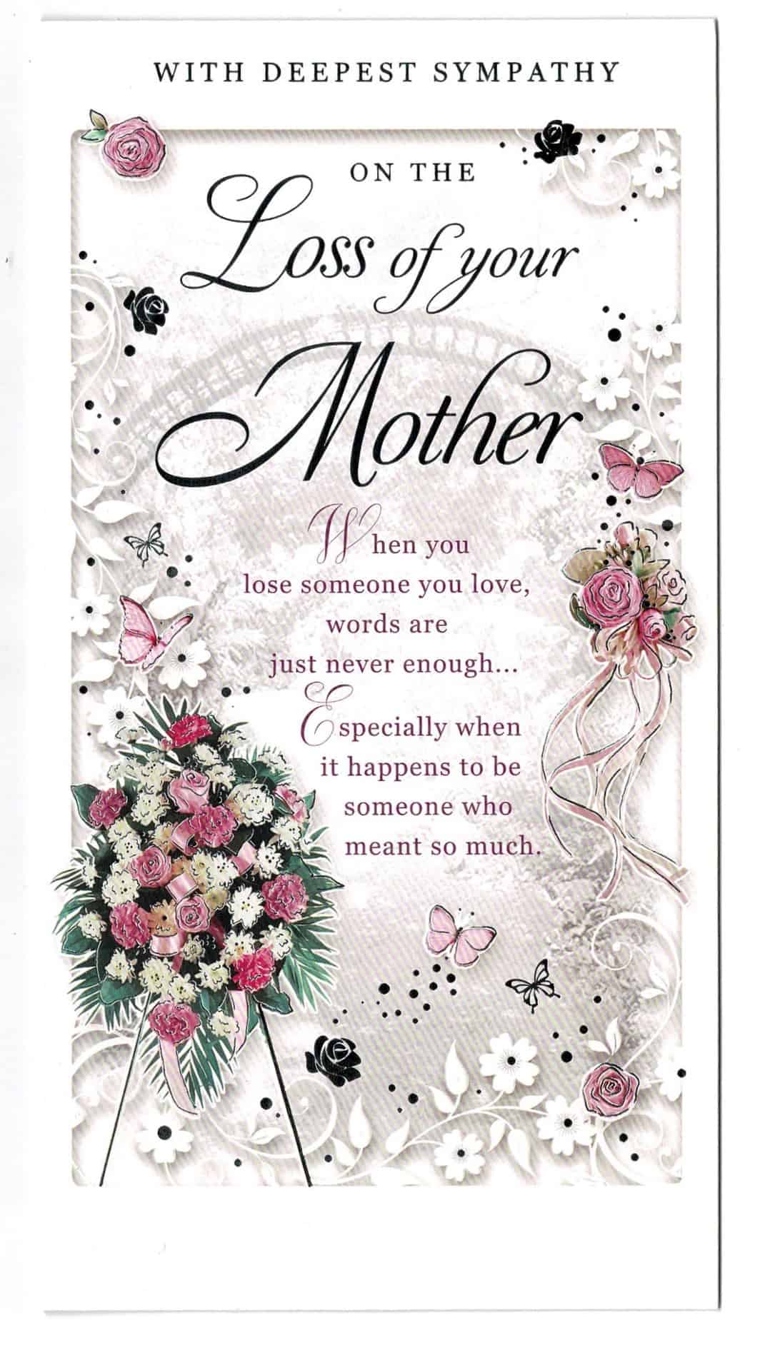 Mother Sympathy Card On The Loss Of Your Mother EBay