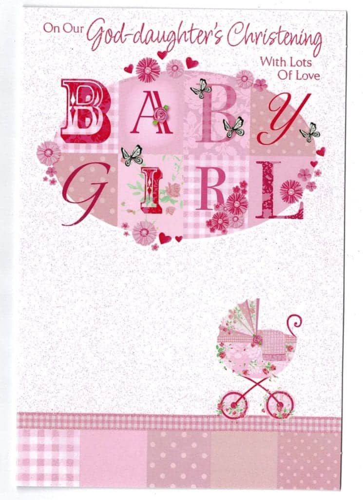 Goddaughters Christening Card On Our Goddaughters Christening With Lots ...