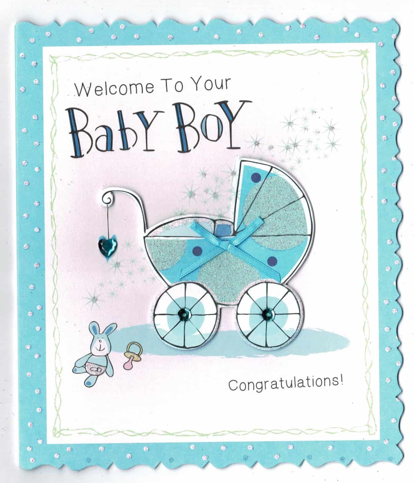 Download New Baby Boy Card 'Welcome To Your Baby Boy' | eBay