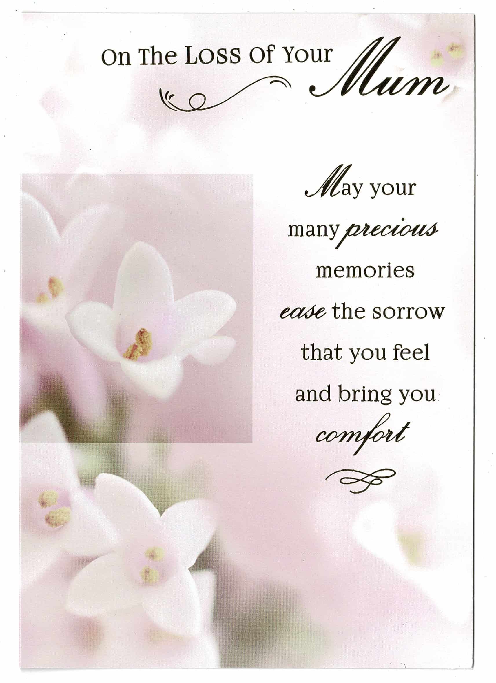 Mum Sympathy Card On The Loss Of Your Mum With Love Gifts Cards