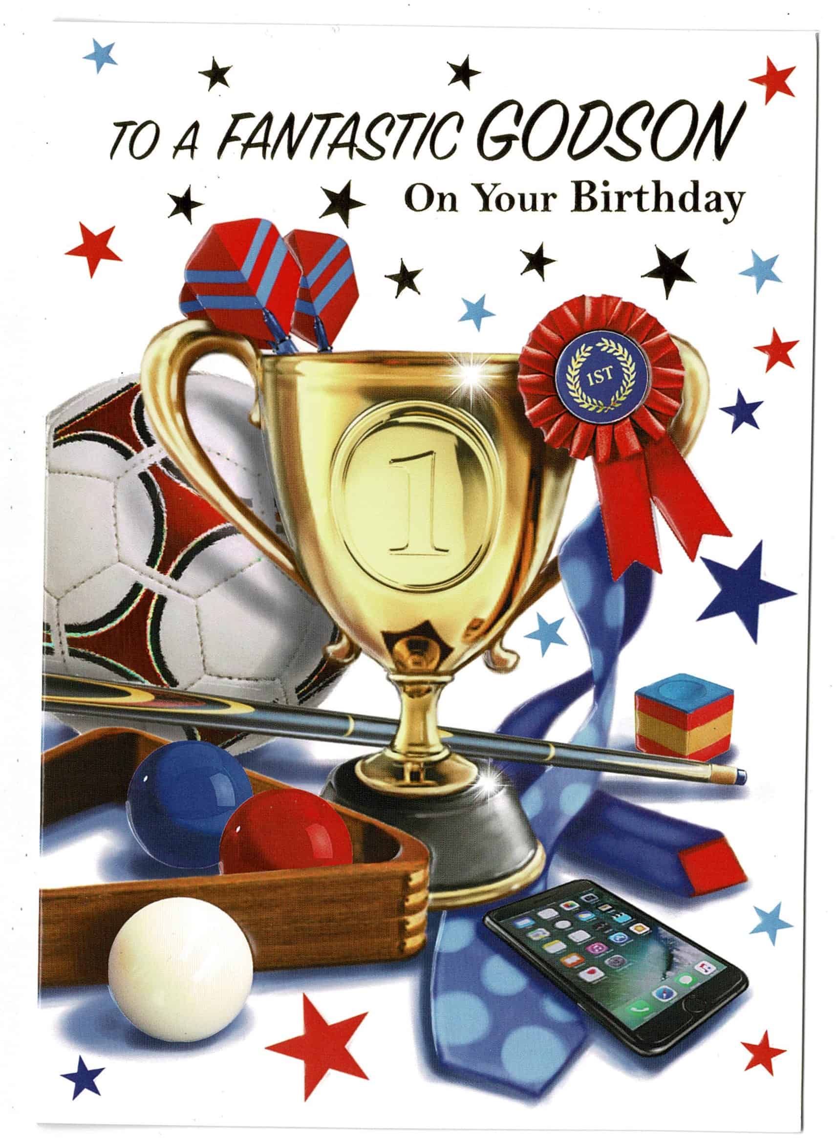 Godson Birthday Card To A Fantastic Godson On Your Birthday With 