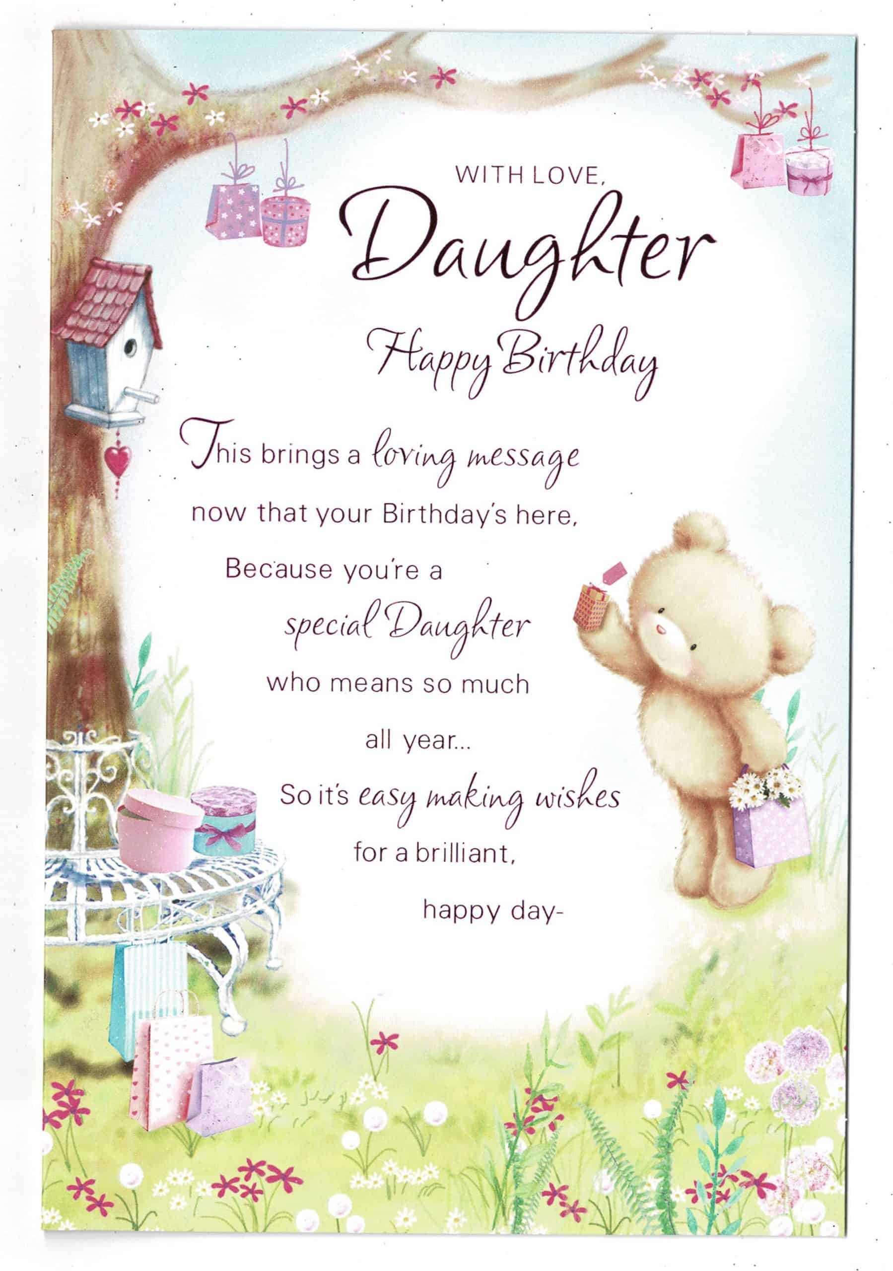 Birthday Card For Daughter Card Design Template Lovely Daughter
