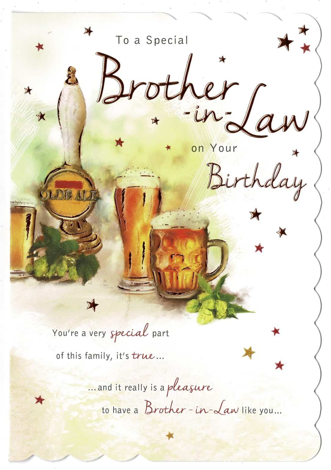 Brother In Law Birthday Card ~ Special Brother In Law ~ Beer And 