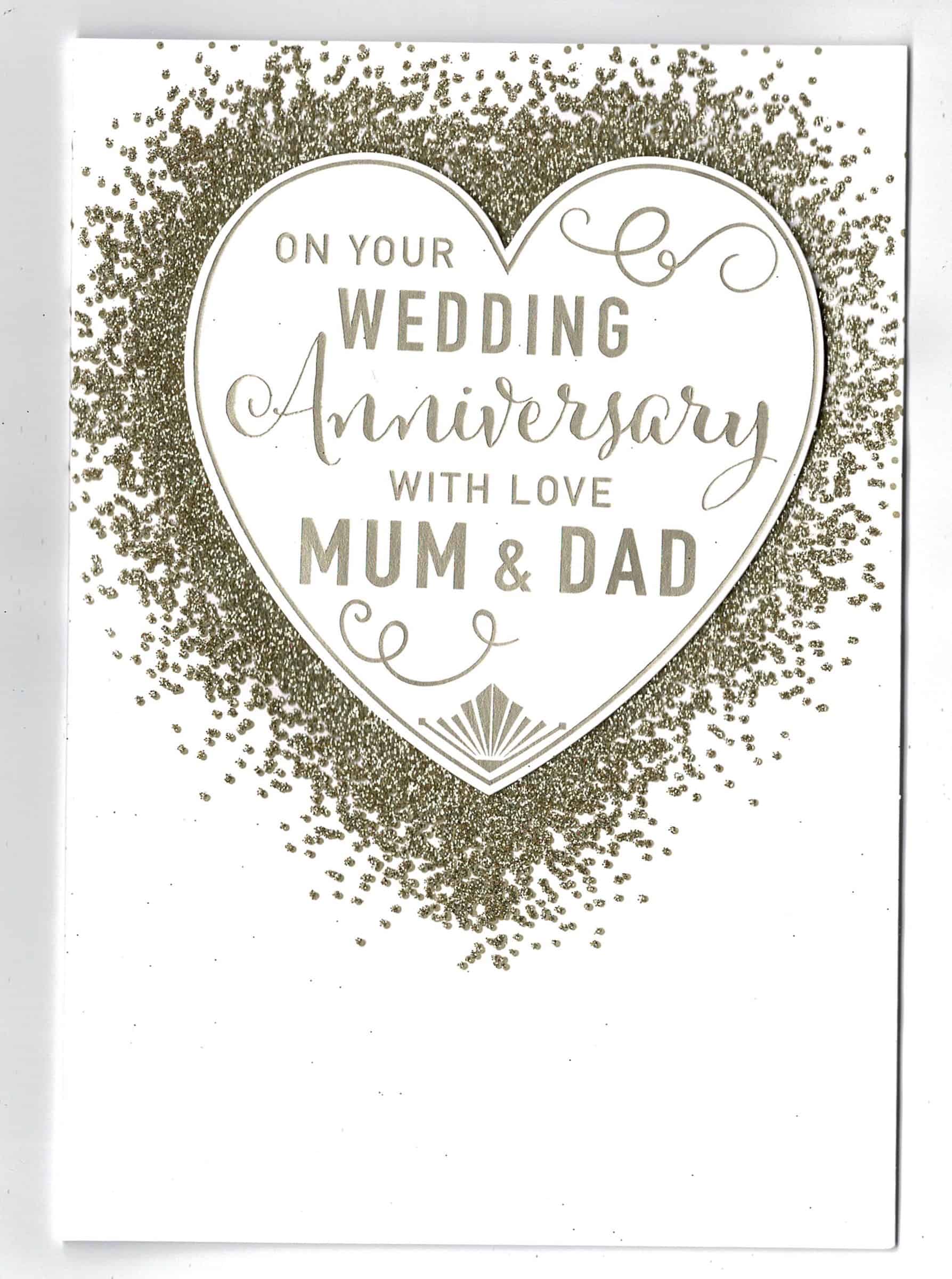 details about mum and dad anniversary card 'on your wedding anniversary mum  and dad'