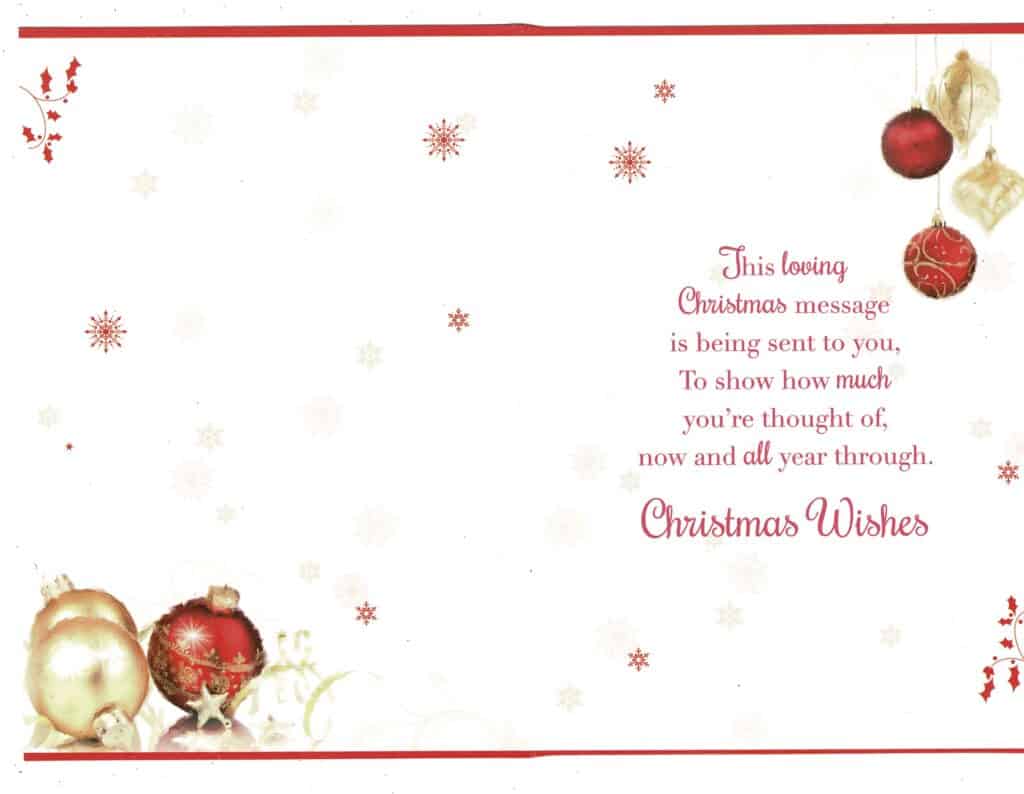 Daughter And Husband Christmas Card With Sentiment Verse - With Love