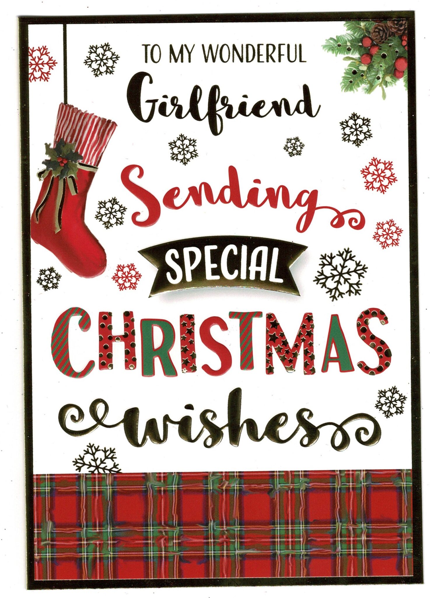 Girlfriend Christmas Card To My Wonderful Girlfriend Sending Christmas Wishes With Love 7746