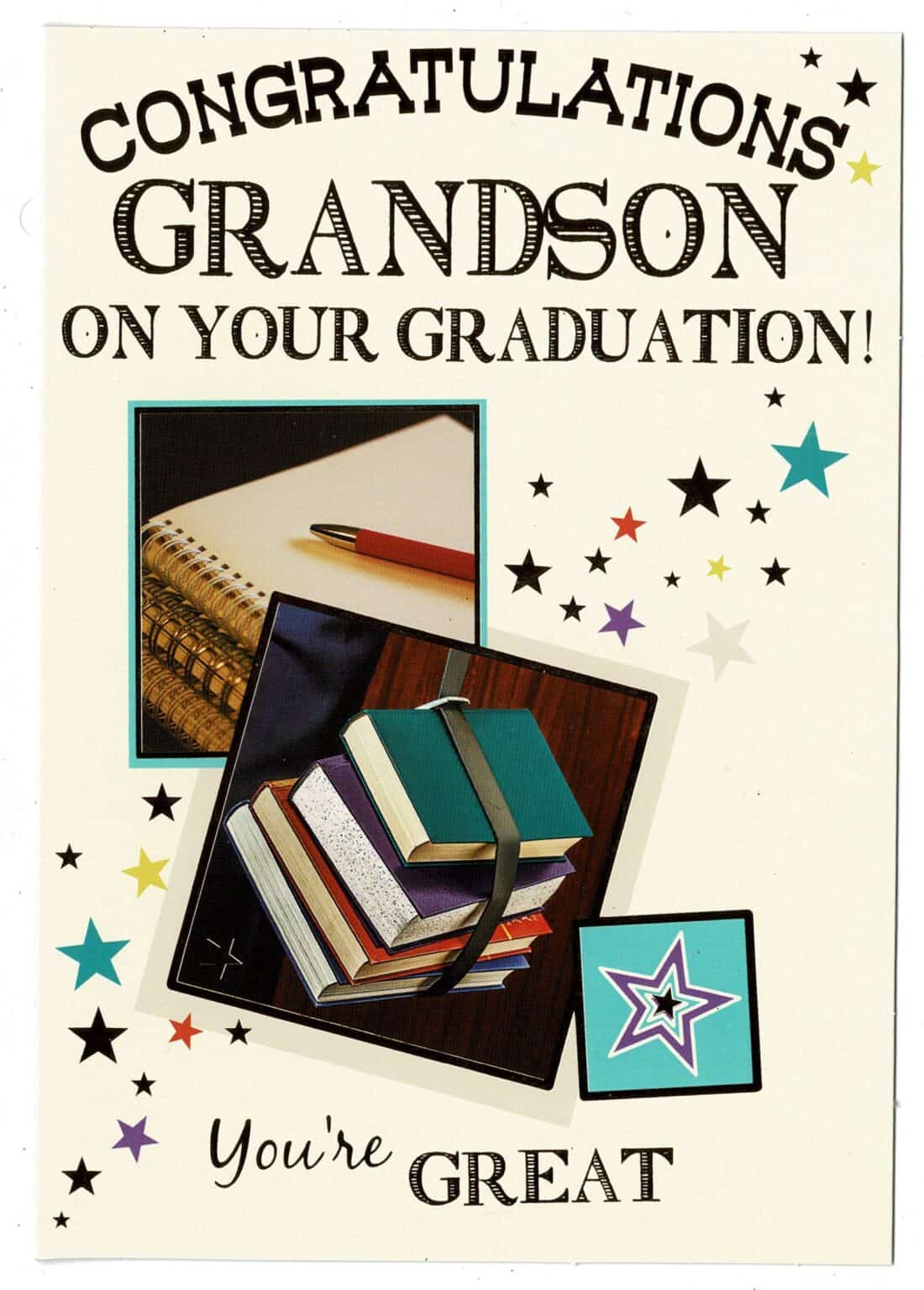 Grandson Graduation Card 'Congratulations Grandson On Your Graduation