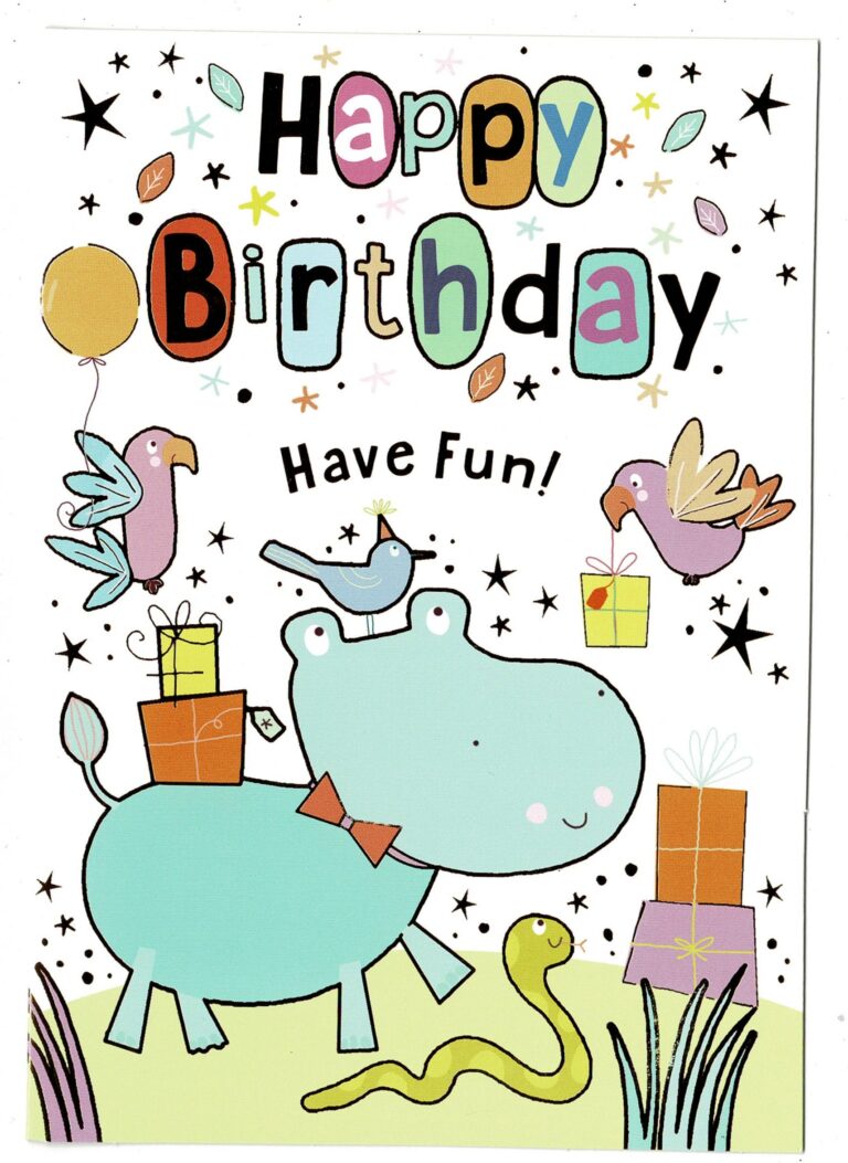 General Birthday Card Juvenile Design For Boys ' Happy Birthday Have ...