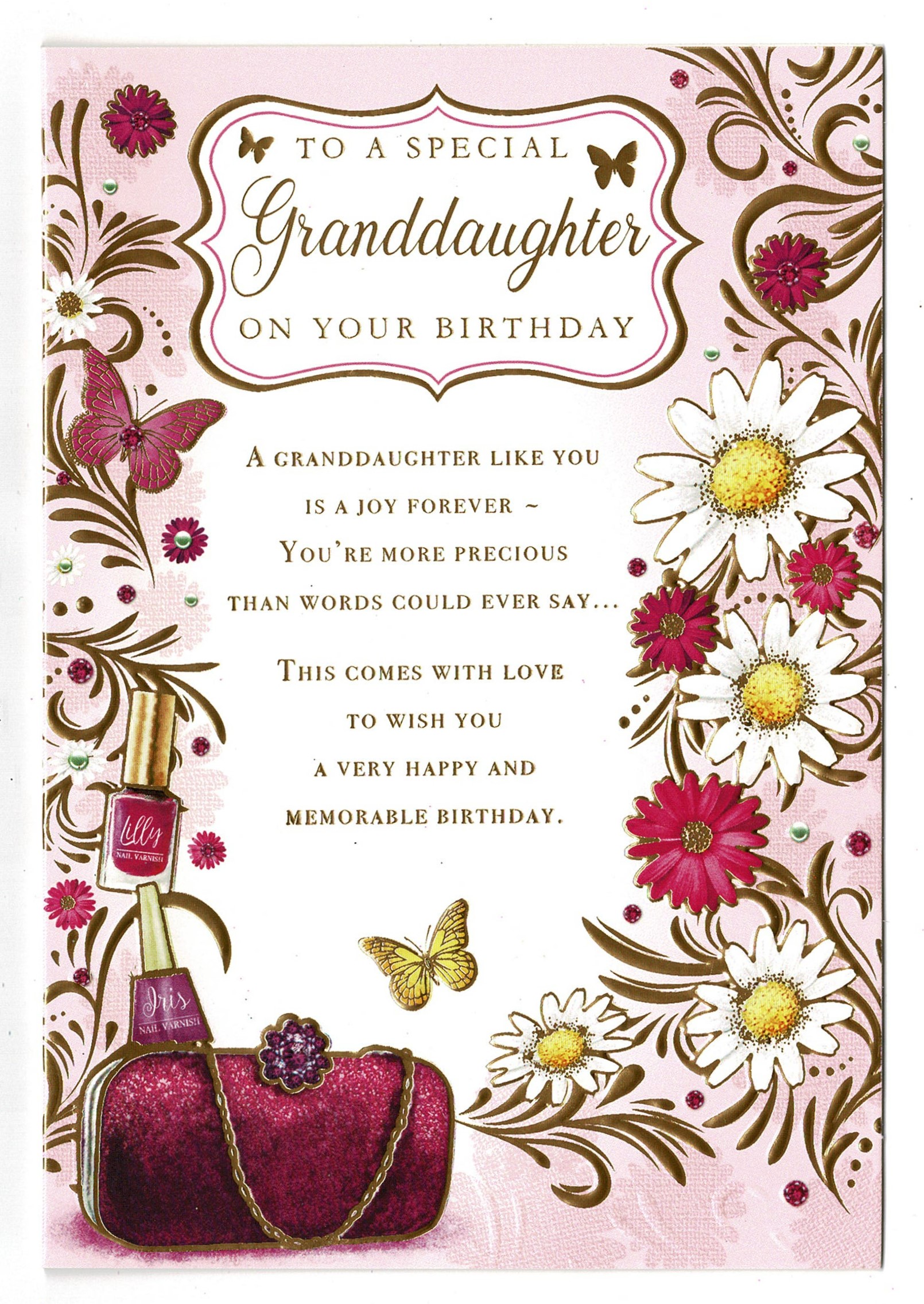 Granddaughter Birthday Card ' To A Special Granddaughter On Your ...