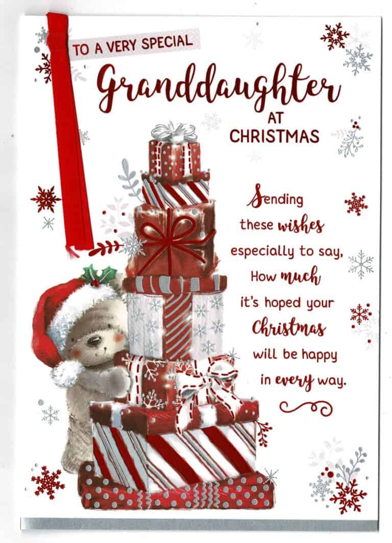 Granddaughter Christmas Card ' To A Very Special Granddaughter At ...