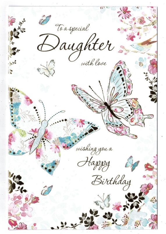Daughter Birthday Card ' To A Special Daughter Happy Birthday' With ...