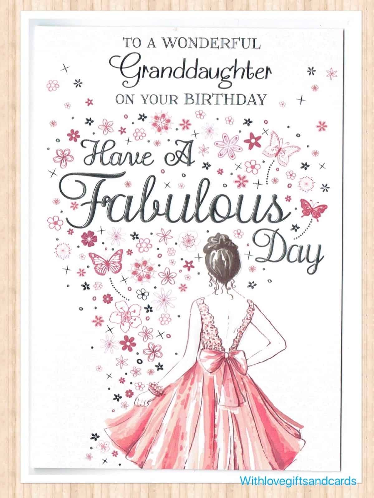 Granddaughter Birthday Cards : Granddaughter Happy Birthday Greeting ...