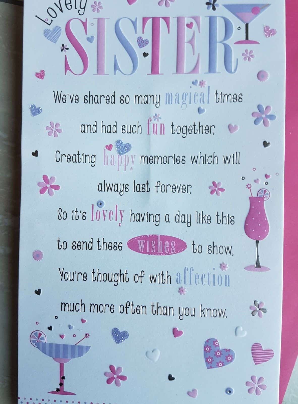 Free Printable Sister Birthday Cards - Printable Templates Free