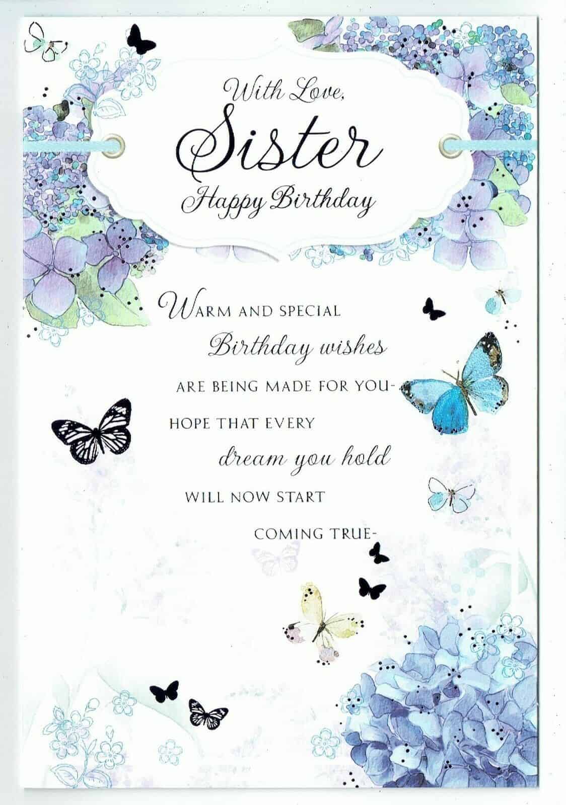 Free Printable Birthday Card For Sister